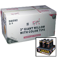 Fireworks - Wholesale Fireworks - 3 inch Giant Willow with Color Tips 500g Wholesale Case 2/1