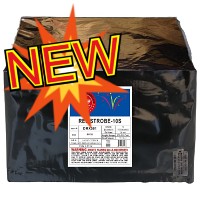 Fireworks - 500G Firework Cakes - 10 Shot Vertical 2 inch Red Strobe Shells 500g Fireworks Cake