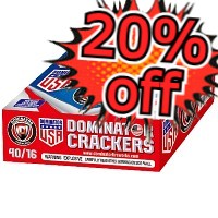 Fireworks - Firecrackers - 20% Off Dominator USA Firecrackers 16s Half Brick