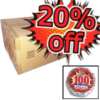 Fireworks - Wholesale Fireworks - 20% Off 100 Roll Firecrackers Compact Roll Wholesale Case 160/1