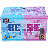 He or She What Will it Be? Boy 500g Fireworks Cake Fireworks For Sale - 500G Firework Cakes 