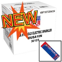 USA #10 Gold Electric Sparklers Wholesale Case 432/5 Fireworks For Sale - Wholesale Fireworks 